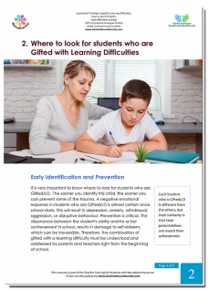 2 Where to look for students who are Gifted with Learning Difficulties page old