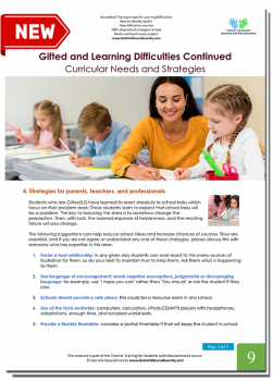 Gifted and Learning difficulties 2 new